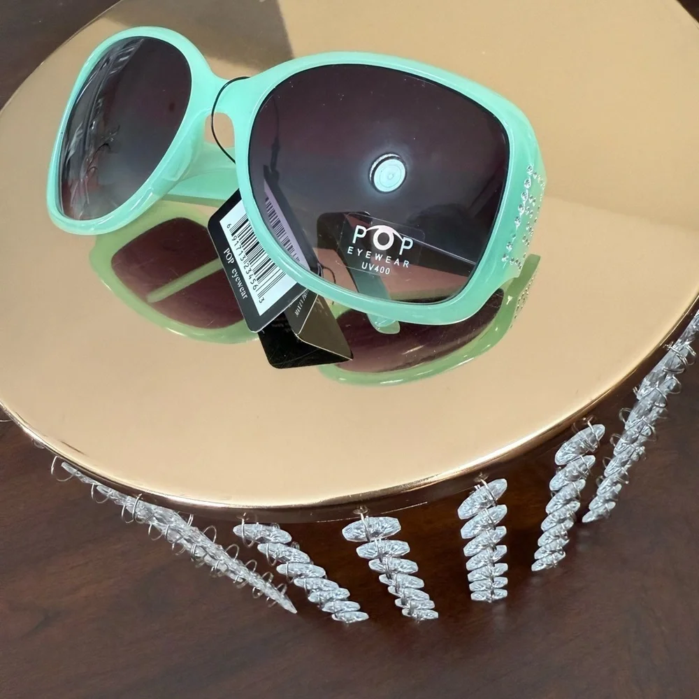 Pop Eyewear Geometric Embellished Sunglasses